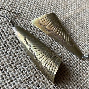 Vintage brass earrings